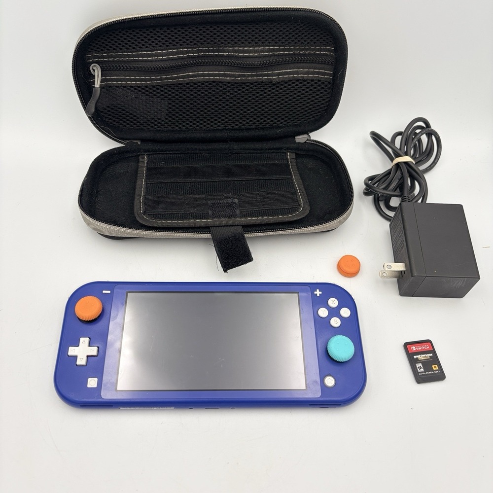 Nintendo Switch Lite Blue Console Bundle W/Case, GTA Trilogy & 128 GB Micro SD